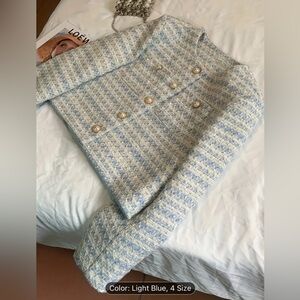 Elegant Casual Striped Short Jacket